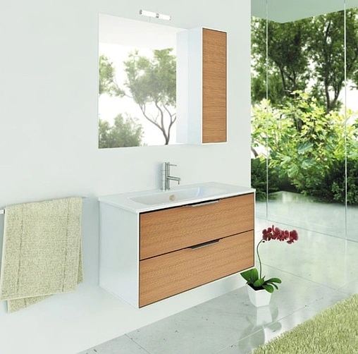 Тумба-умывальник подвесная Comforty Сухуми 90 кофе полоска/белый