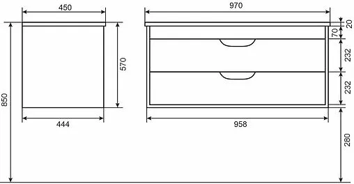 Тумба-умывальник подвесная Uperwood UPD Modul 95 чёрный матовый 393020553 Тумба-умывальник подвесная Uperwood UPD Modul 95 чёрный матовый 393020553