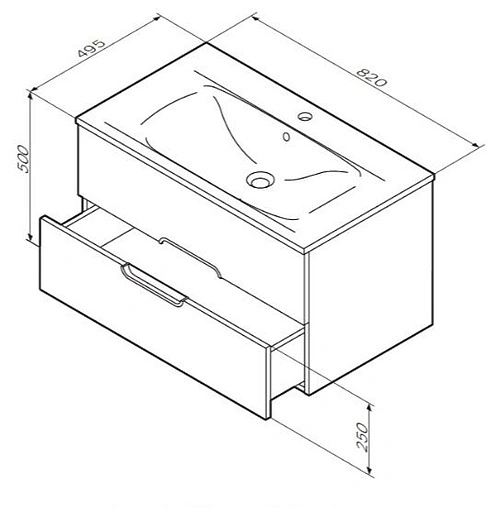 Тумба под умывальник подвесная Am.Pm Spirit 80 белый M70FHX0802WG33