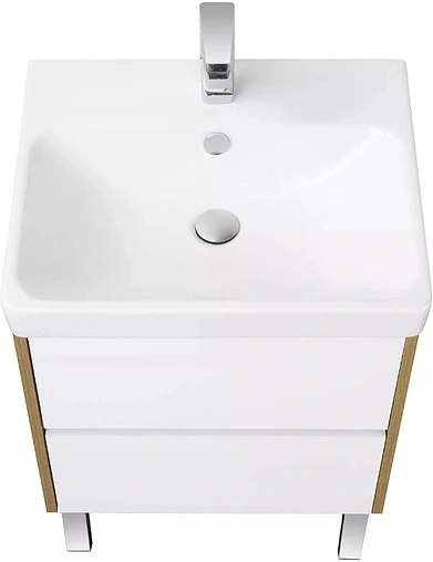 Тумба-умывальник Aquaton Сканди 55 белый/дуб рустикальный 1A2517K0SDZ90