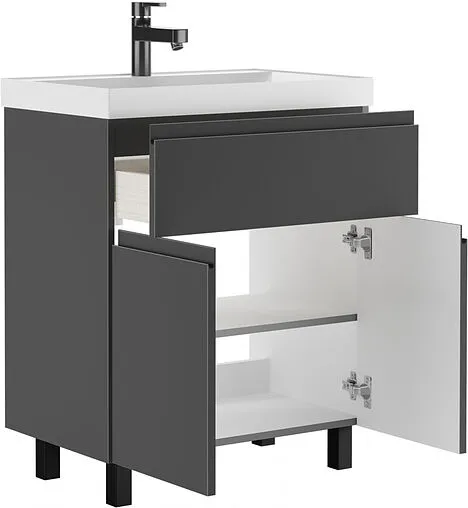 Тумба-умывальник напольный Домино Graffo 70 графит DGr2413T+4670142930037
