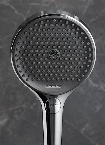 Лейка ручного душа Hansgrohe Rainfinity 130 3jet шлифованный чёрный хром/графит 26864340