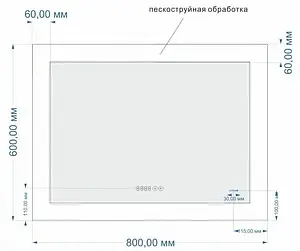 Зеркало с подсветкой Cersanit Led 060 Design Pro 80 с подогревом KN-LU-LED060*80-p-Os Зеркало с подсветкой Cersanit Led 060 Design Pro 80 с подогревом KN-LU-LED060*80-p-Os, 2