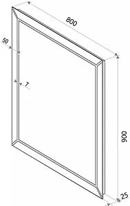 Зеркало с подсветкой Continent Kraft Led 80x90 ЗЛП626, 2