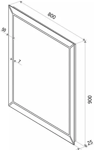 Зеркало с подсветкой Continent Kraft Led 80x90 ЗЛП626