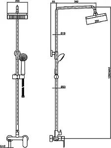 Душевая система со смесителем для душа Bravat Opal хром F9125183CP-A4-RUS Душевая система со смесителем для душа Bravat Opal хром F9125183CP-A4-RUS, 4