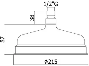 Лейка верхнего душа Paffoni Belinda бронза ZSOF046BR Лейка верхнего душа Paffoni Belinda бронза ZSOF046BR, 2