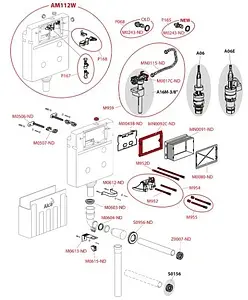 Смывной бачок скрытого монтажа AlcaPlast Basicmodul AM112-001, 3