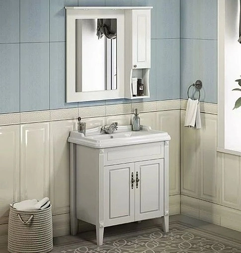 Шкаф-зеркало Comforty Палермо 90 R cлоновая кость 00004137098CF