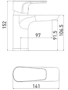 Смеситель для раковины Gross Aqua Evo хром 6241297C, 2