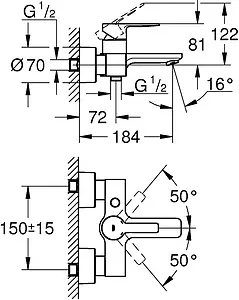 Смеситель для ванны Grohe Lineare полированная сталь 33849DC1 Смеситель для ванны Grohe Lineare полированная сталь 33849DC1, 2