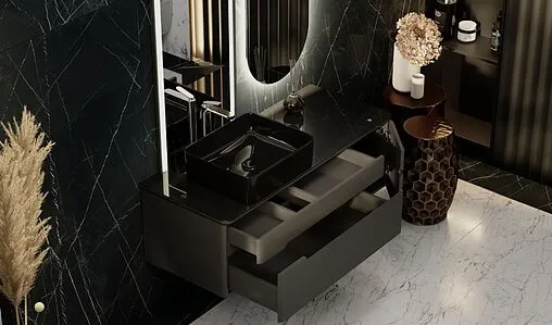 Тумба-умывальник подвесная Jorno Shine 120 антрацит Shi.01.120/P/A+ Тумба-умывальник подвесная Jorno Shine 120 антрацит Shi.01.120/P/A+