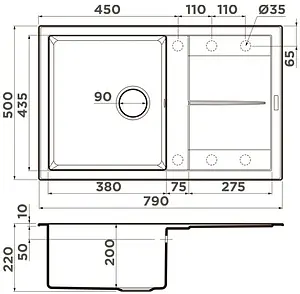 Мойка кухонная Omoikiri Sumi 79-SA бежевый 4993664, 2