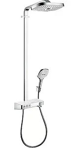 Душевая система с термостатом для душа Hansgrohe Raindance Select E 300 3jet хром/белый 27127400 Душевая система с термостатом для душа Hansgrohe Raindance Select E 300 3jet хром/белый 27127400, 1