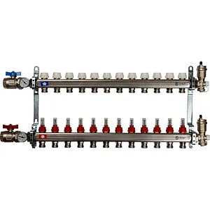 Группа коллекторная с расходомерами 12 отводов 1&quot;в/в x ¾&quot;ек Stout SMS 0907 000012, 1