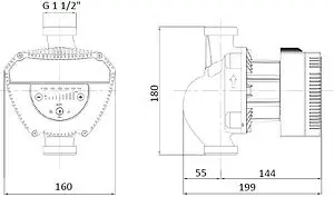 Насос циркуляционный Shinhoo MEGA 25-8 71121001 Насос циркуляционный Shinhoo MEGA 25-8 71121001, 5