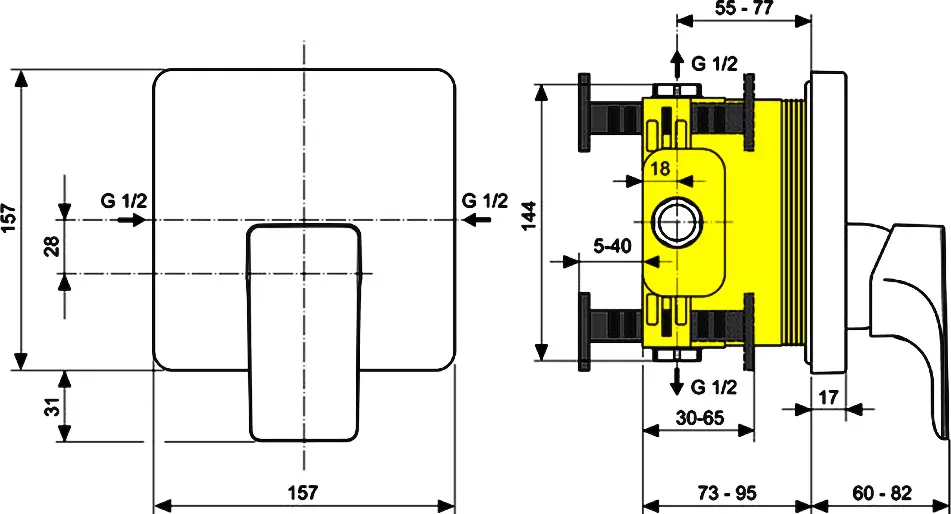 Смеситель для душа скрытого монтажа Ideal Standard Strada хром A5852AA Смеситель для душа скрытого монтажа Ideal Standard Strada хром A5852AA, 2