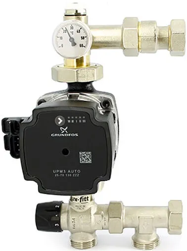 Узел насосно-смесительный с насосом Grundfos UPM3 25-70 130 Uni-fitt Solomix X 473U0802