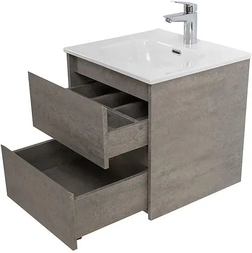 Тумба-умывальник подвесная BelBagno KRAFT 50 Cemento Grigio KRAFT-500-2C-SO-CG+BB500ETL