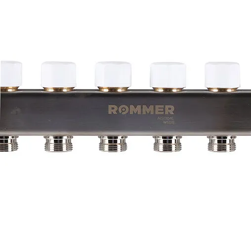 Группа коллекторная с расходомерами 11 отводов 1"в/в x ¾"ек Rommer RMS-1201-000011