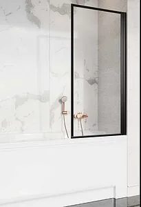 Шторка на ванну 500мм прозрачное стекло Radaway Nes Black Frame PNJ I 50 R 10011050-54-56R, 1