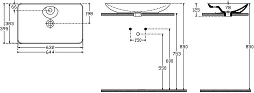 Раковина ISVEA SistemaY Clear 65 черный матовый 10SY50065SV-2N Раковина ISVEA SistemaY Clear 65 черный матовый 10SY50065SV-2N