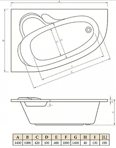 Ванна акриловая C-bath Atlant 140x100 L CBA00101L Ванна акриловая C-bath Atlant 140x100 L CBA00101L, 2