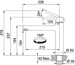 Смеситель для кухни Franke Centro нержавеющая сталь 115.0600.096 Смеситель для кухни Franke Centro нержавеющая сталь 115.0600.096, 2