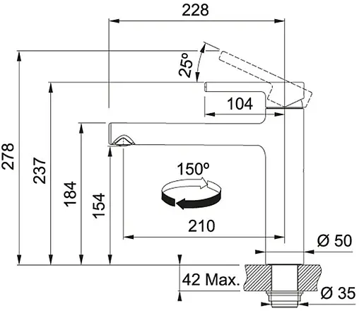 Смеситель для кухни Franke Centro хром 115.0600.095