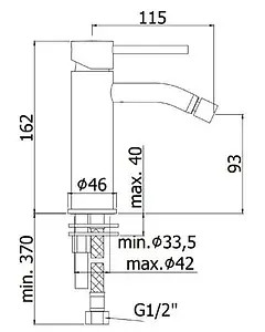Смеситель для биде Paffoni Light хром LIG131CR Смеситель для биде Paffoni Light хром LIG131CR, 2