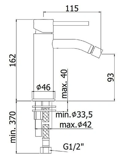 Смеситель для биде Paffoni Light хром LIG131CR