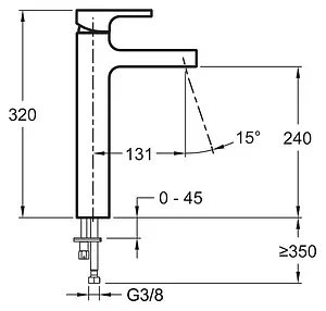 Смеситель для раковины Jacob Delafon Strayt хром E98340-CP Смеситель для раковины Jacob Delafon Strayt хром E98340-CP, 2