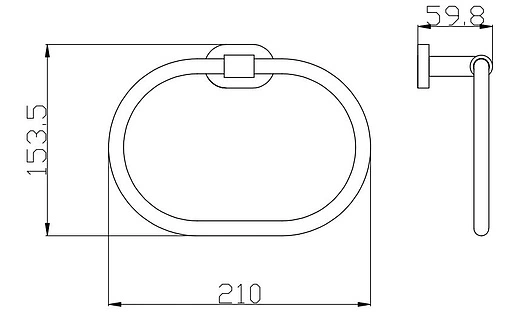 Полотенцедержатель Rav Slezak Yukon хром/белый YUA0104CB