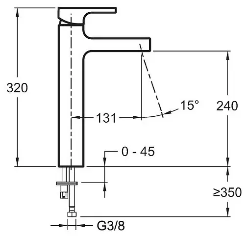 Смеситель для раковины Jacob Delafon Strayt хром E98340-CP