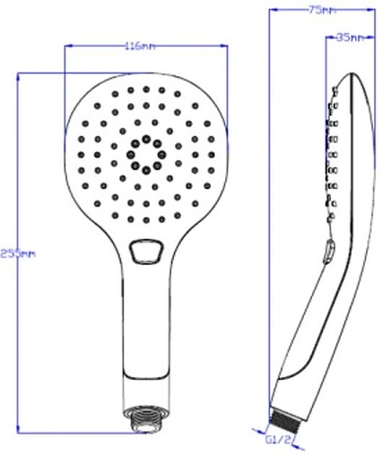 Лейка ручного душа SMARTsant Афалина белый/хром V3600W