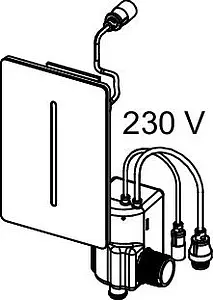 Клавиша смыва для писсуара 230 В TECEfilo-Solid urinal 9242032 белый глянцевый, 3