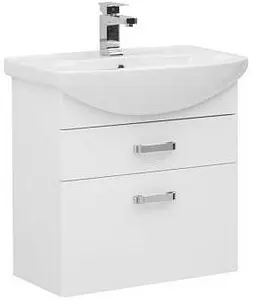 Тумба-умывальник Aquanet Ирис 65 белый 00198383+00182642, 1