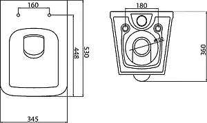 Унитаз подвесной безободковый BelBagno Dory белый BB522ACHR, 2