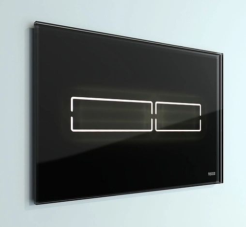 Клавиша смыва для унитаза сенсорная TECElux Mini 9240961 стекло/черный