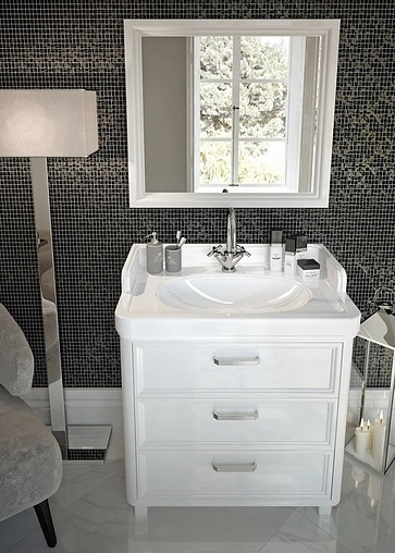 Зеркало с подсветкой Kerama Marazzi Pompei 80 белый PO.mi.80\WHT