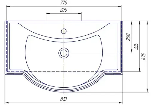 Раковина Kirovit Классик 80 белый 4620008198941