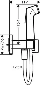 Гигиенический душ со смесителем Hansgrohe Bidette белый матовый 29233700, 2