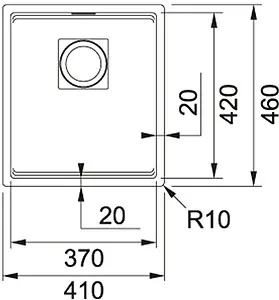 Мойка кухонная Franke Kubus 2 KNG 110-37 оникс 125.0512.449, 2