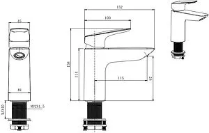 Комплект для ванны 3 в 1 Aquatek Вега чёрный матовый AQ1030MB Комплект для ванны 3 в 1 Aquatek Вега чёрный матовый AQ1030MB, 3