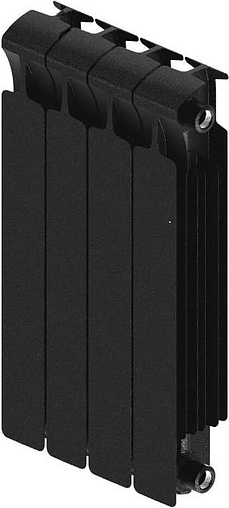 Радиатор биметаллический 4 секции Rifar Monolit 500 черный RM50004 ant