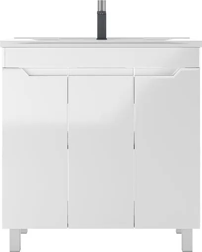 Тумба под умывальник напольный Домино Optima 80 белый глянец DO1910T