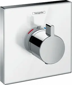 Термостат для 1 потребителя Hansgrohe ShowerSelect Glass Highflow белый/хром 15734400, 1