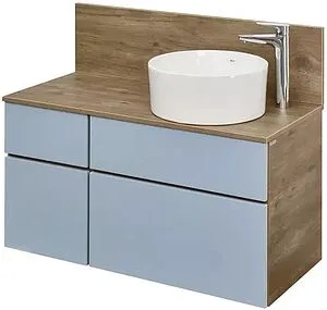 Тумба-умывальник подвесная Aquaton Мишель 100 фьорд/дуб рустикальный 1A2569K2MIDR0, 1