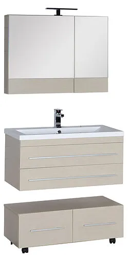 Шкаф-зеркало Aquanet Нота 90 L светлый дуб 00158858 Шкаф-зеркало Aquanet Нота 90 L светлый дуб 00158858