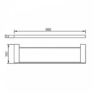 Полка Aquanet хром 5687 Полка Aquanet хром 5687, 2